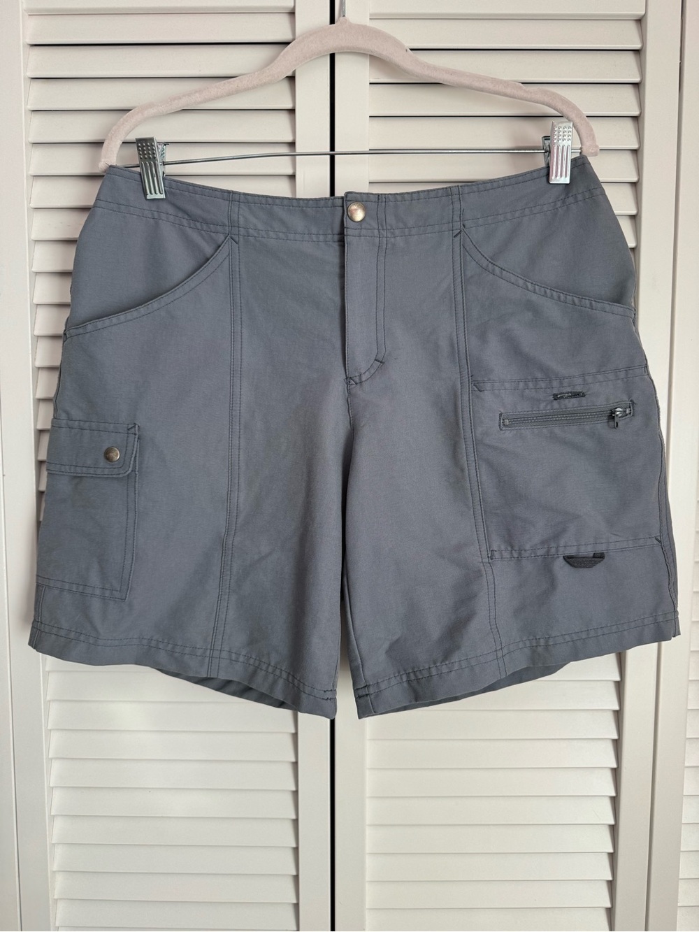 Title Nine Hiking Nylon Shorts Mid Rise Gorpcore Camping Blue Size 10